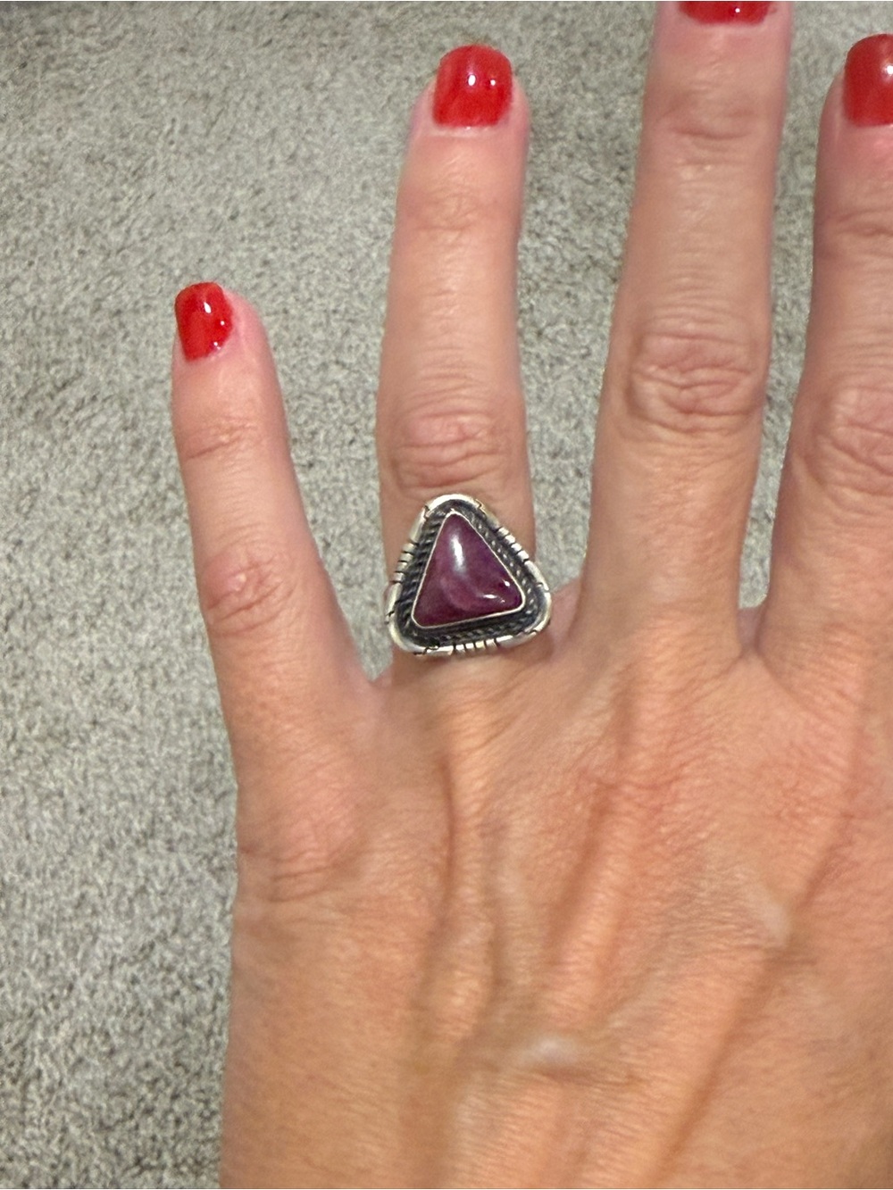 Native American Purple Spiny Ring